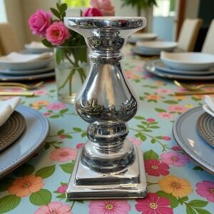 Vintage Silver Plate Weighted Candle Stick Taper Holder 8"Candle Holder